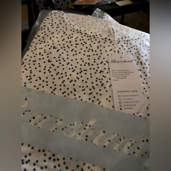 NWT 3 PK Bearsland Short Sleeve Maternity T-Shirt, Size Large: Variety - Picture 7 of 9